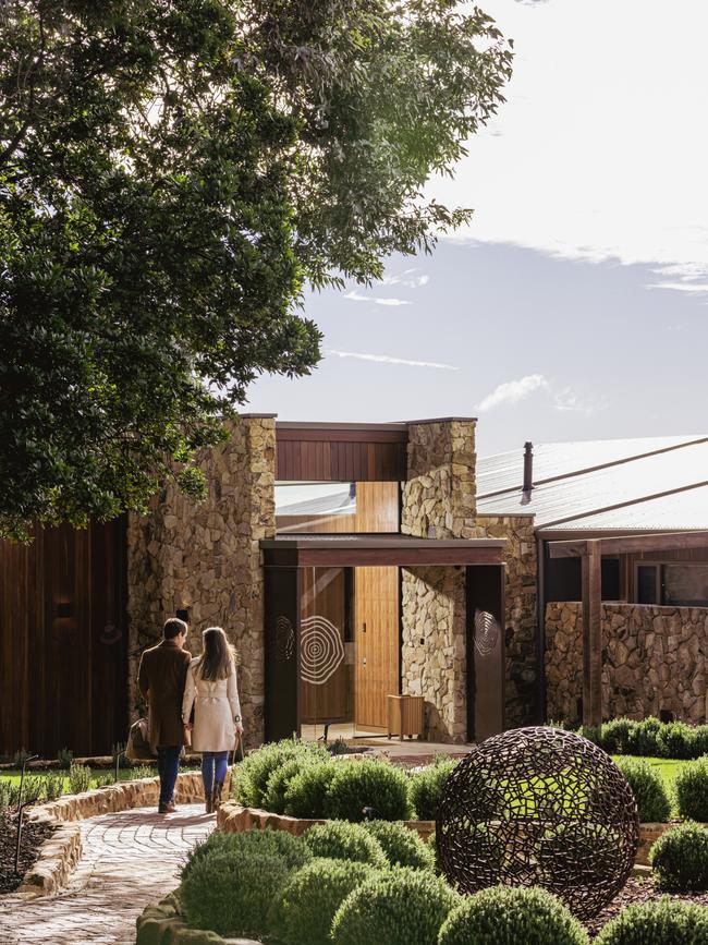 Sequoia’s stone and wood architecture and manicured gardens.