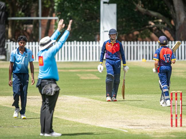 Noah Quayle clears the fence for Mosman. Pics by Julian Andrews