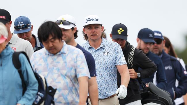 Even during a practice round the crowds were out to see Cameron Smith (Photo by Matt King/Getty Images)