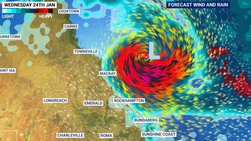 A tropical low off the Queensland coast could develop into a tropical cyclone. Picture: Sky News