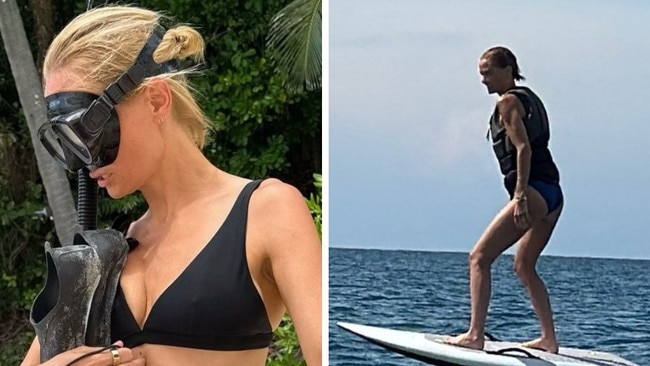 Lara Worthington spotted in black bikini. Picture: Instagram/LaraWorthington