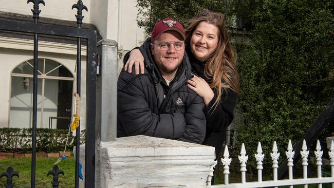 Mel and Tim Graham have just purchased their first house in Newtown. Picture: Brad Fleet