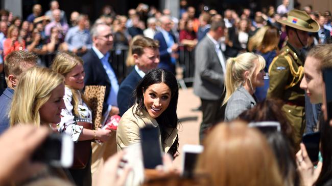 Aussies also flocked to see the Sussexes in 2018. Picture: Saeed Khan/AFP