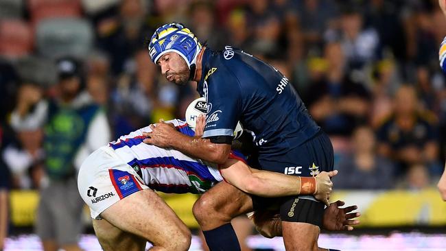 Johnathan Thurston assisted the match-winning try. (Photo by Ian Hitchcock/Getty Images)