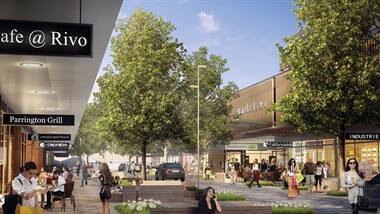 Artist impression of new look Market Street in future Riverstone Town Centre