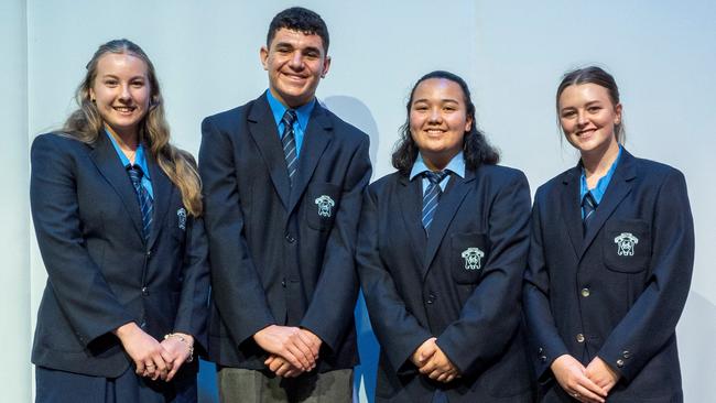 Kingaroy State High School senior leaders Phoebe Day, Joe Meikle, Steffanie Humphries and Bridie Prendergast