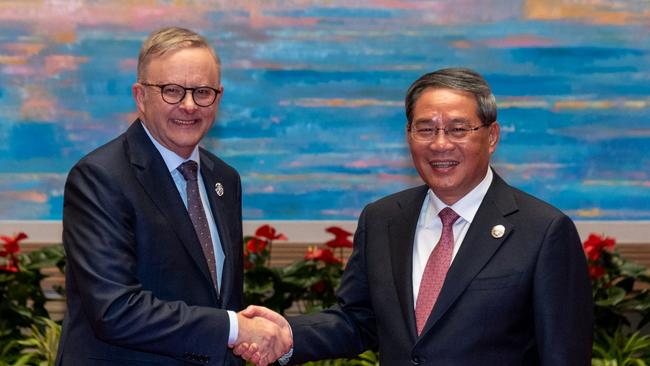 Anthony Albanese has arrived in China. Pictured at the  welcome banquet hosted by Chinese Premier Li Qiang, ahead of the China International Import Expo.