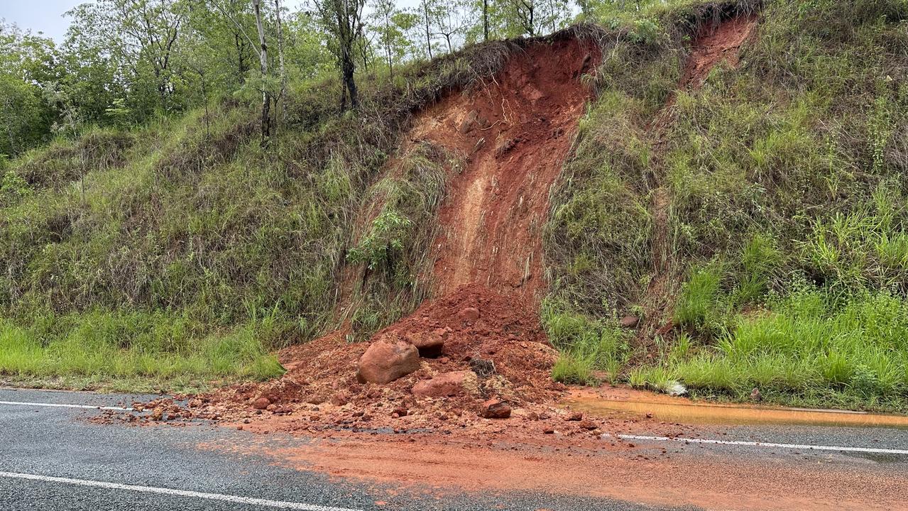 Landslides have disrupted the Bruce Highway north of Bloomsbury on January 17, 2023. Picture: Heidi Petith.