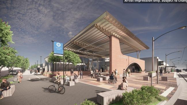 A render of the new-look Glenhuntly Station.