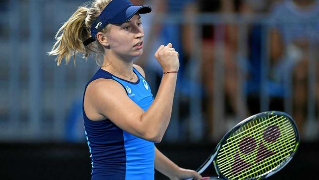 FIRED UP: Daria Gavrilova has set up an enticing second round match at the Sydney International against Aussie-born world No.10 Johanna Konta. Picture: PAUL MILLER