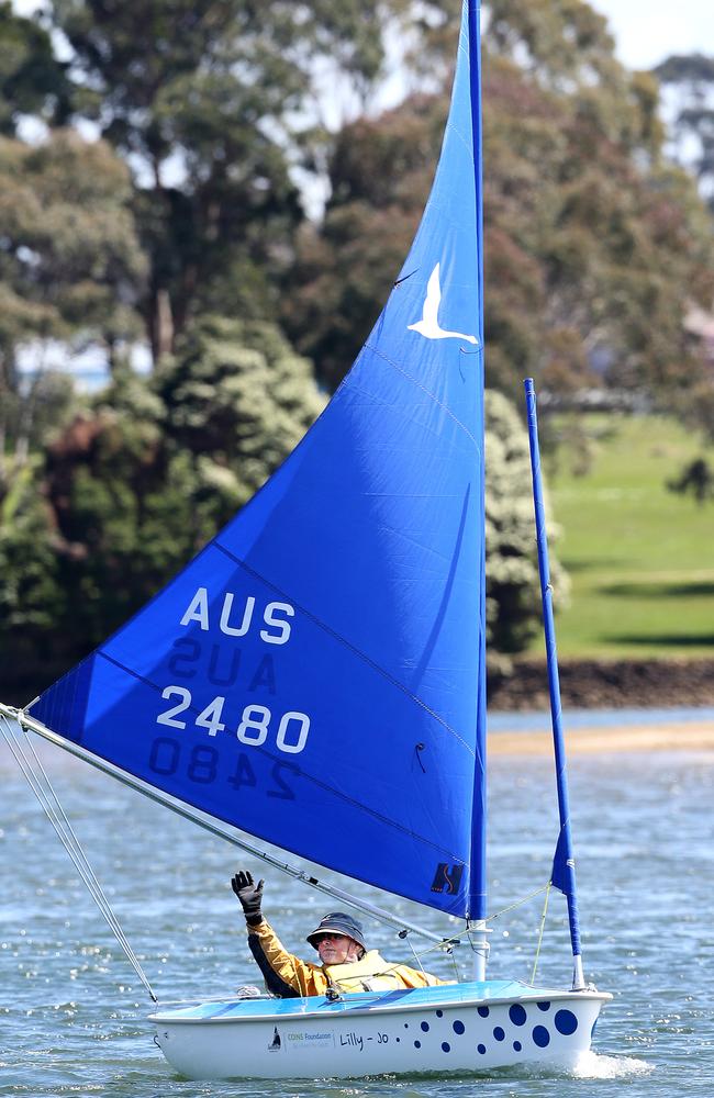 Ted Moule 93 of Hobart who was the games’ oldest competitor during the Australian Masters Games at Wynyard in 2017. PICTURE CHRIS KIDD