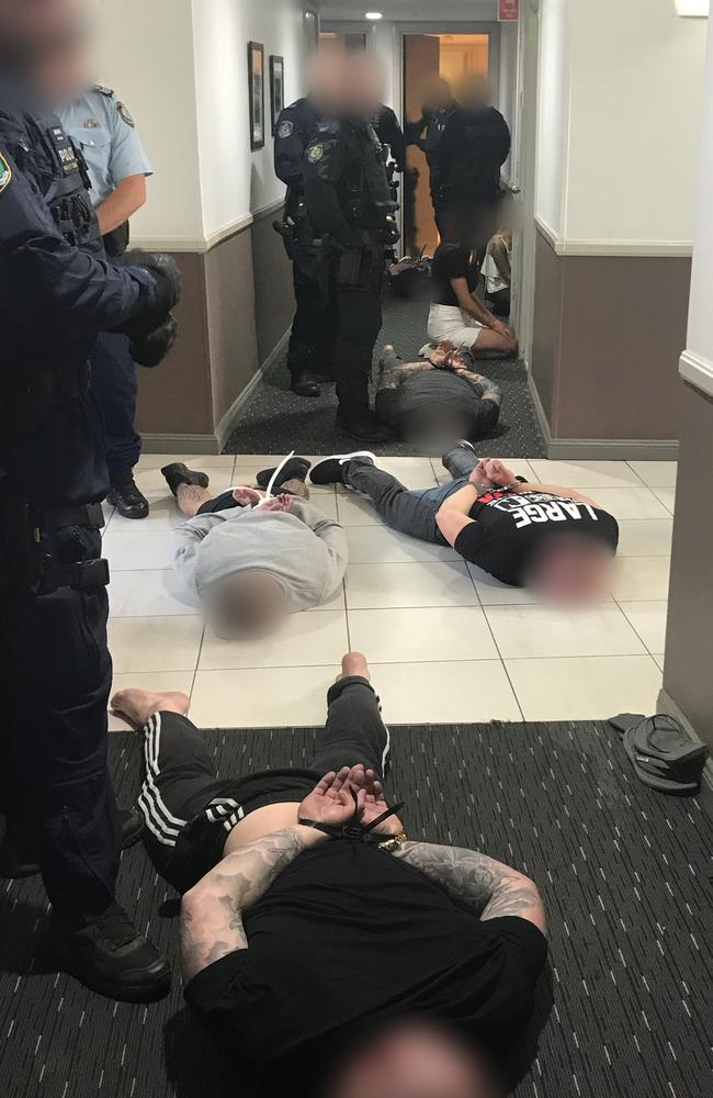 More than 20 interstate members of the Rebels outlaw motorcycle gang (OMCG) have been evicted from accommodation across Sydney after senior members were involved in an altercation with police last week. Picture: NSW Police