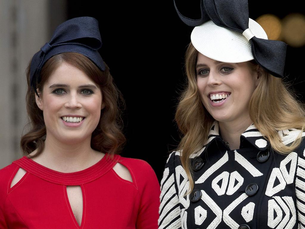 Princess Eugenie, who tied the knot recently, and Princess Beatrice. Picture: AFP