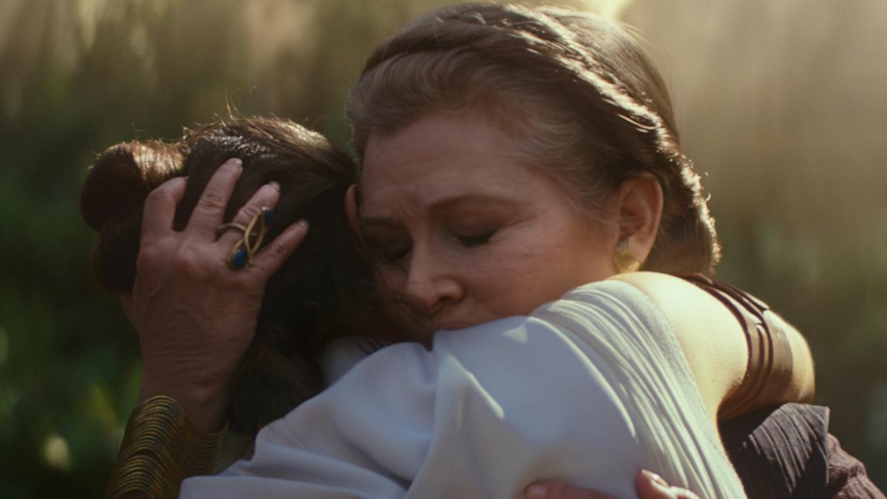 Unused footage of Carrie Fisher shot for The Force Awakens was digitally inserted into The Rise of Skywalker