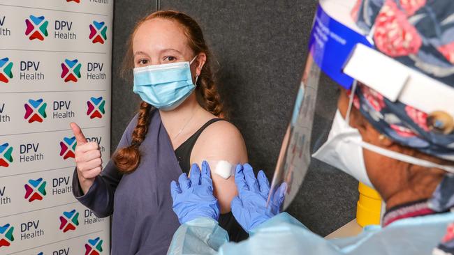 Victorians aged 16 and over can get Pfizer at state-run hubs from Wednesday. Picture: Tim Carrafa