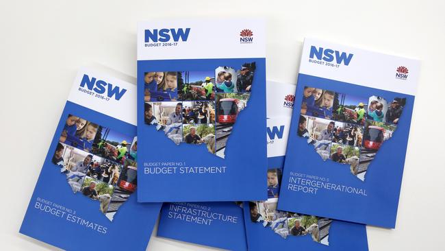 The state budget booklet: Picture: Chris Pavlich