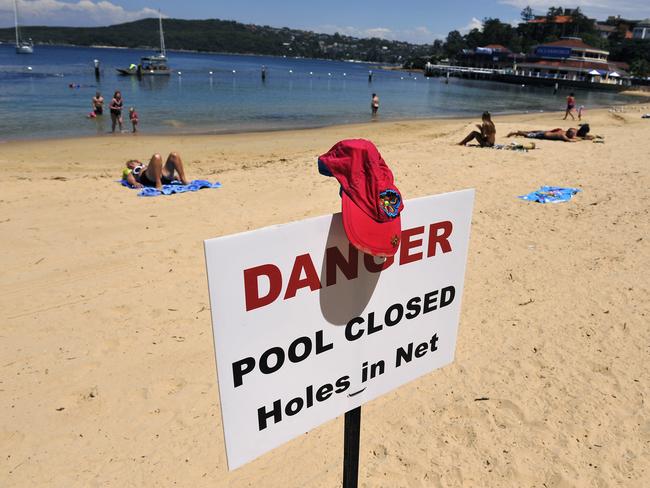 The current tidal pool in Manly Cove has to regularly maintained. Picture: Brad Hunter