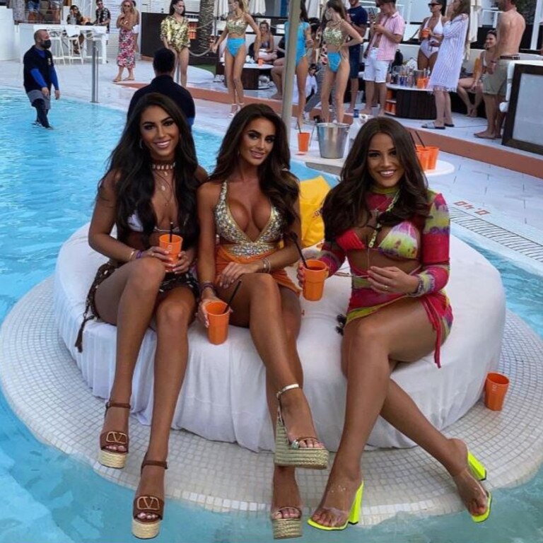 The Towie stars were denied access to board a flight to the UK. Picture: Instagram/hannahvoyan