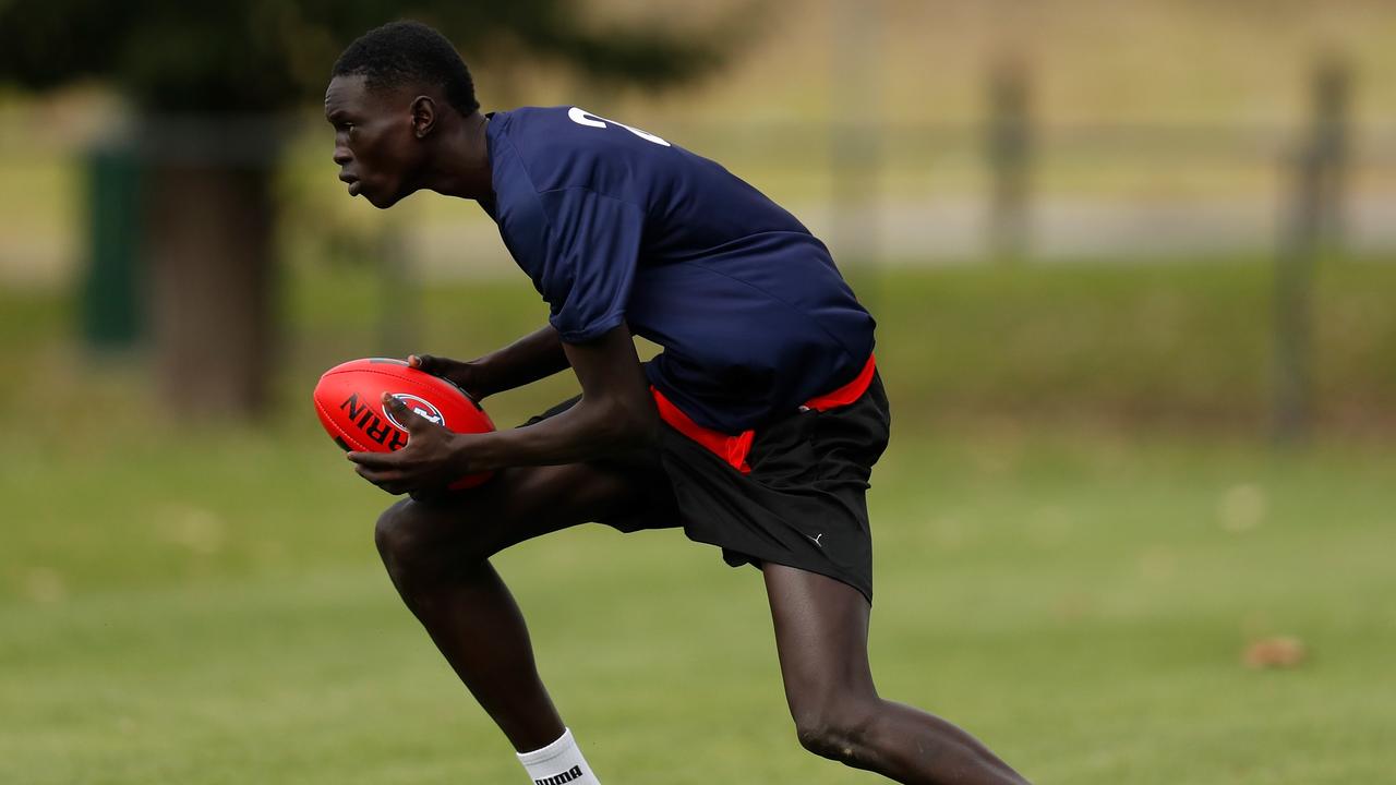 Mac Andrew is tied to Melbourne’s Next Generation Academy. Picture: Michael Willson/AFL Photos/Getty Images