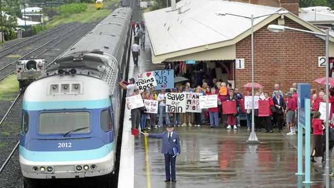 Train protest, Casino, 2004.Photo The Northern Star Archives. Picture: The Northern Star Archives