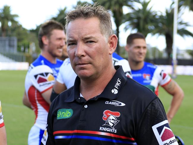 Newcastle Knights coach Adam O'Brien hears the noise. Picture: NRL Photos