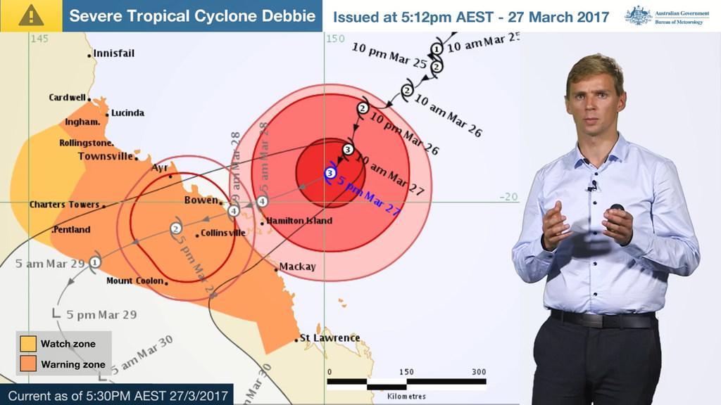 Severe Weather Update: Severe Tropical Cyclone Debbie, 27 March 2017