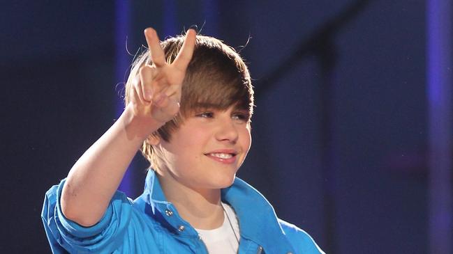 Justin Bieber pictured in 2010. Picture: AP Photo/The Canadian Press, Mike Dembeck