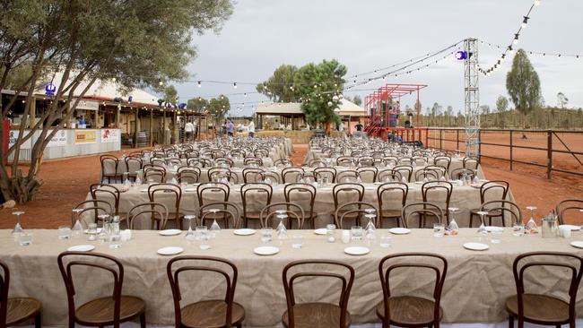 Anine Leakey’s sit-down dinner at Uluru.