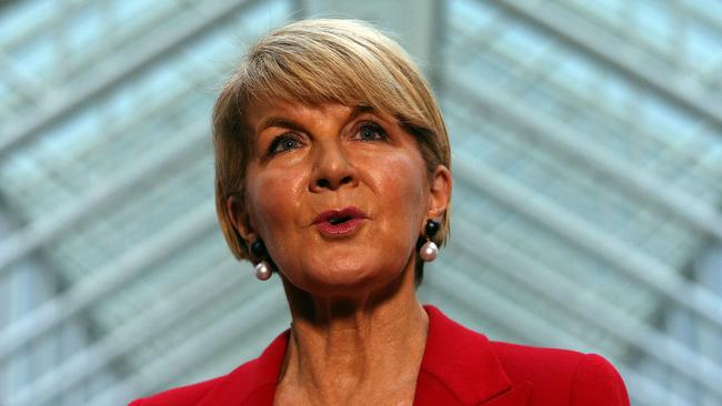 Foreign Affairs Minister Julie Bishop. Picture: Kym Smith