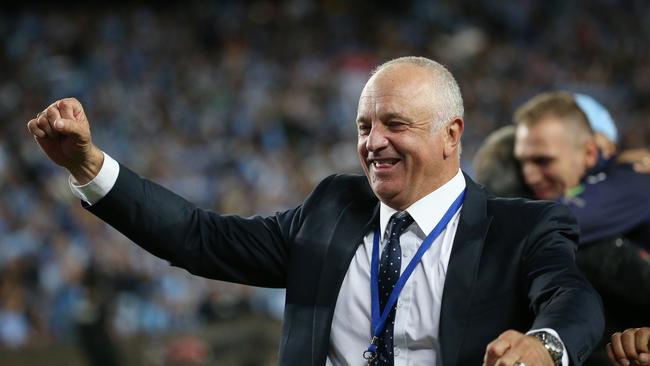 Sydney FC head coach Graham Arnold celebrates.