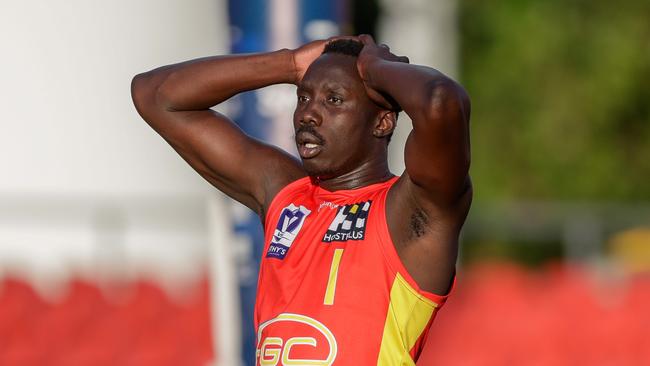 Interest in Mabior is fading. (Photo by Russell Freeman/AFL Photos via Getty Images)