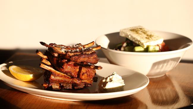 The Lamb Ribs at Hellenika Restaurant, Nobbys Beach. Pics Adam Head