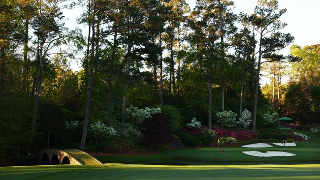 Hogan Bridge on the picturesque 12th hole prior ahead of this week’s US Masters Picture: Getty Images