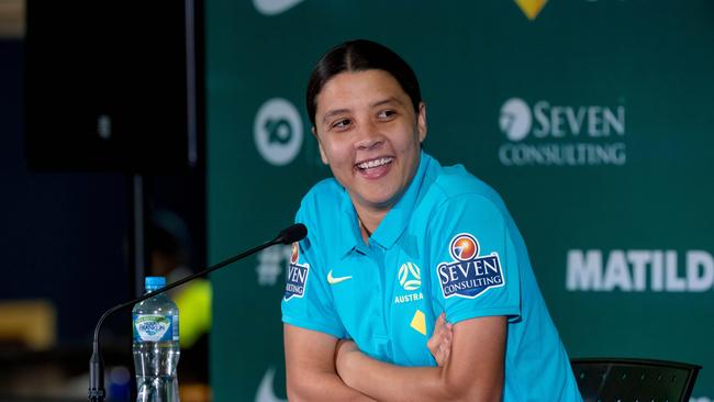 Sam Kerr is related to a Melbourne Cup winning jockey. Picture: Richard Walker