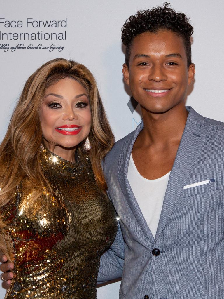 La Toya Jackson and Jaafar Jackson, who is playing his uncle in the upcoming biopic Michael, pictured in Los Angeles in 2019. Picture: Gabriel Olsen/Getty Images