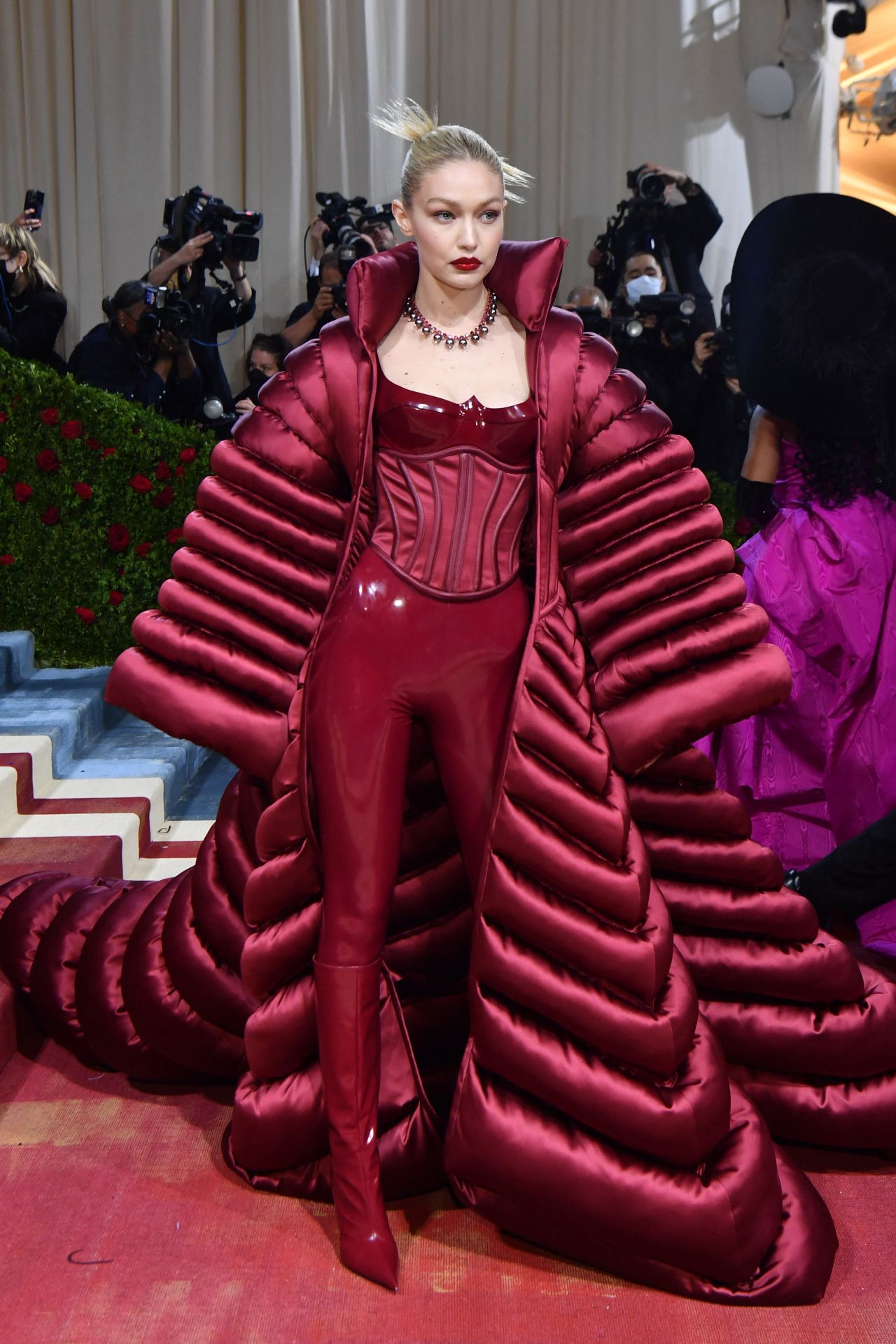 Gigi Hadid wears Versace at the 2021 Met Gala.