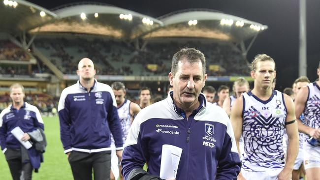 Could axed Fremantle coach Ross Lyon be on his way to Adelaide? Picture: AAP Image/David Mariuz