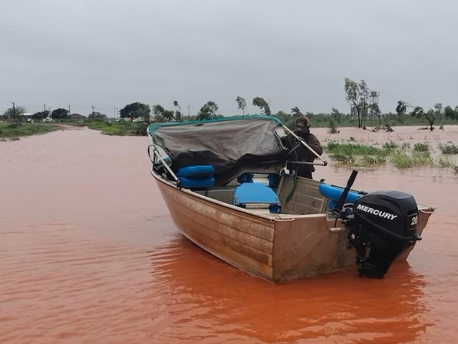 Flooding at Pigeon Hole (Nitjpurru) in January. Picture: Northern Land Council