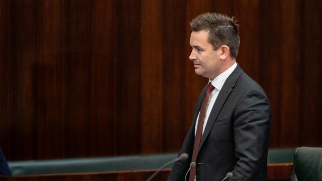 Leader of the Opposition Dean Winter asks questions in parliament on Tuesday 19th November 2024. Picture: Linda Higginson