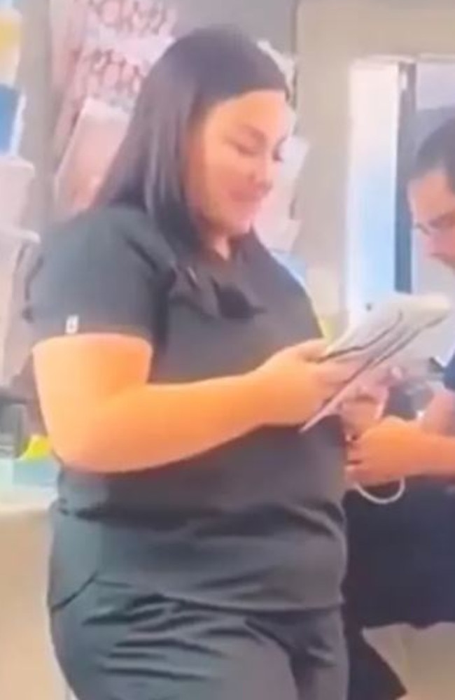 Three female dental office employees have fired over a ‘disrespectful’ act they were filmed doing at work. Picture: Supplied