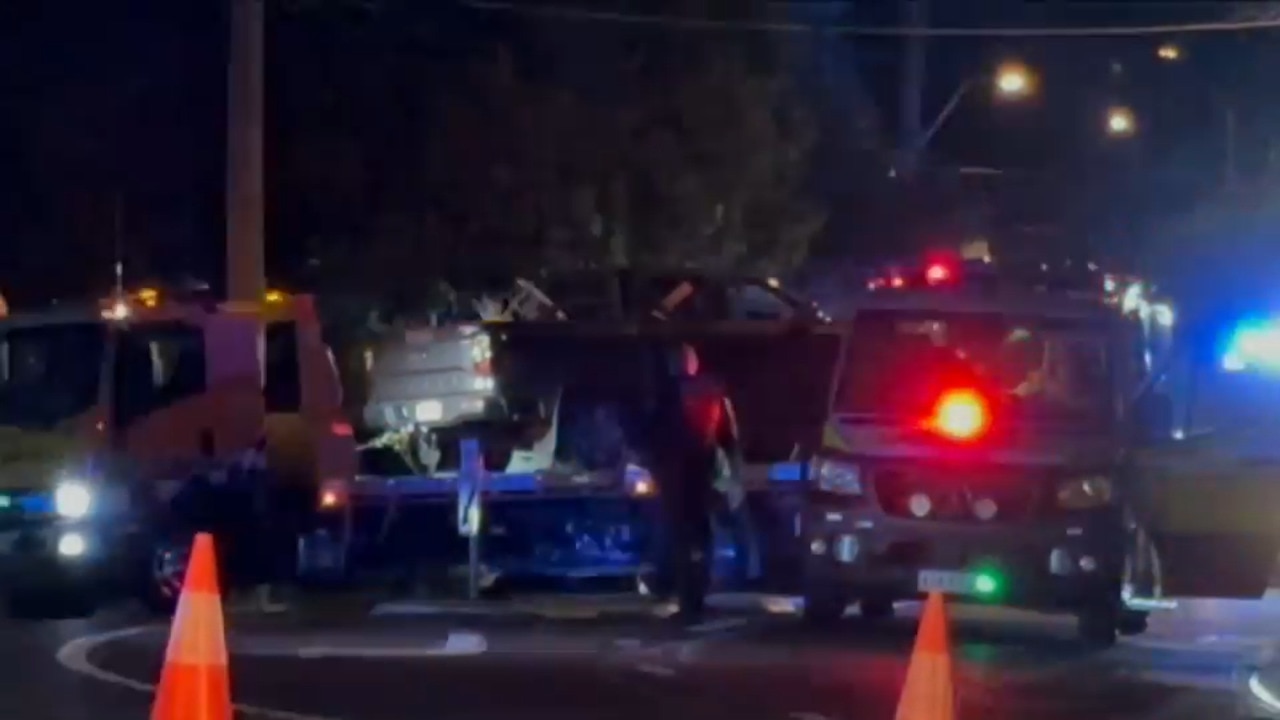 WATCH: Aftermath of two-vehicle crash involving Ezra Mam