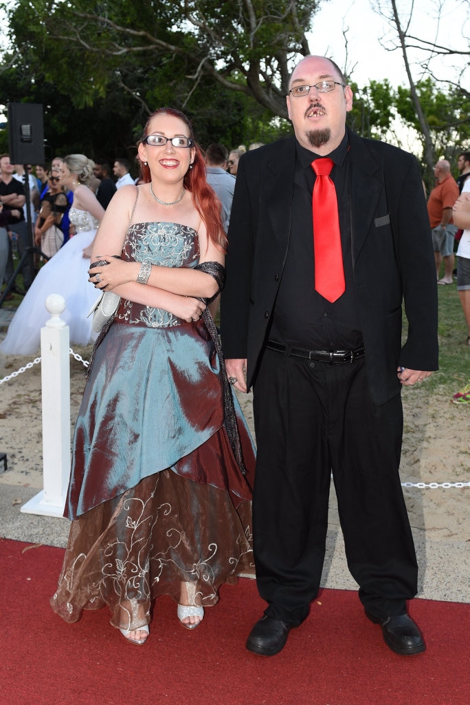 Hervey Bay High formal at the Waterfront - Sarah Warry and her dad James. Picture: Alistair Brightman