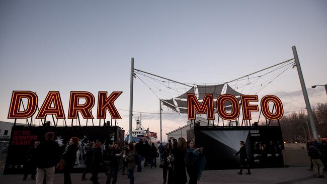 The gates to Dark Mofo at Hobart, in 2013.