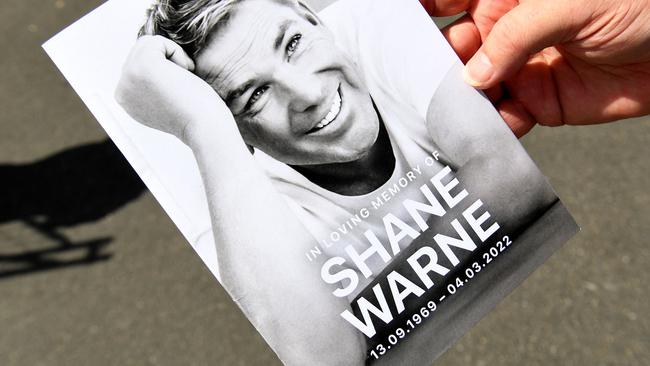 Shane Warne will be farewelled at a public memorial this week. Picture: William West