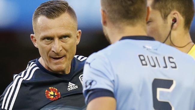 A focused Besart Berisha says Melbourne Victory are hunting redemption against Sydney FC. Picture: Getty Images