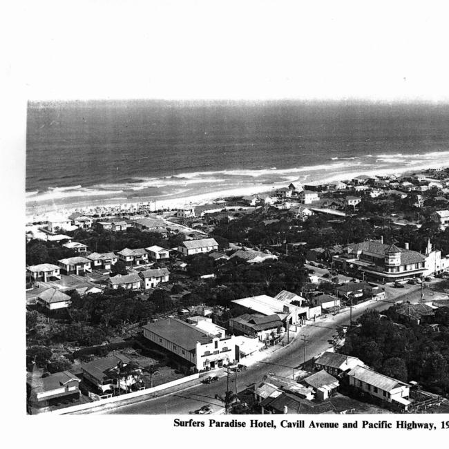 Surfers Paradise Hotel, Cavill Avenue and Pacific Highway 1952 Picture: Pics File