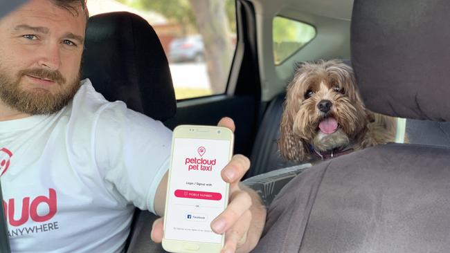 Pet Taxi App has launched in Tasmania as the state's first pet taxi service, and operators are looking for more drivers. Source: SUPPLIED.