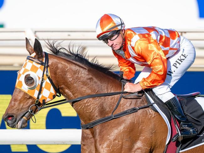 Casino Seventeen resumes with a brilliant win for William Pike and will now contest the Group 1 Railway Stakes at Ascot on Saturday. Picture: Western Racepix.