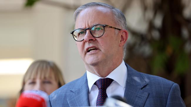 The Productivity Commission has challenged Prime Minister Anthony Albanese to be brave and spend political capital, especially in the vital areas of government services. Picture: NCA NewsWire/Damian Shaw