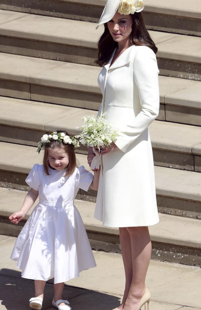 Kate wasn’t happy with the fit of Charlotte’s dress. Picture: Andrew Matthews/pool photo via AP